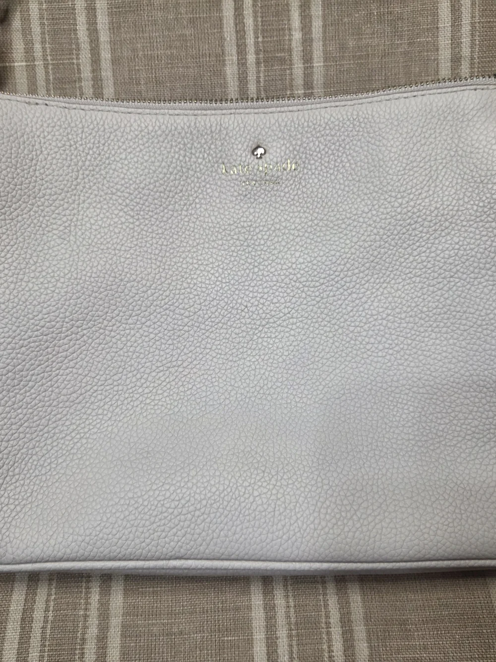 Kate Spade New York White Pebbled Crossbody Bag